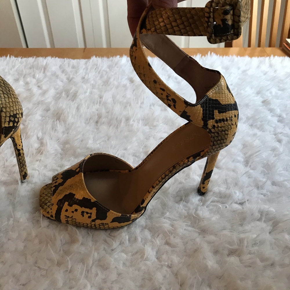 Express python pattern ankle strap heels - Picture 4 of 7